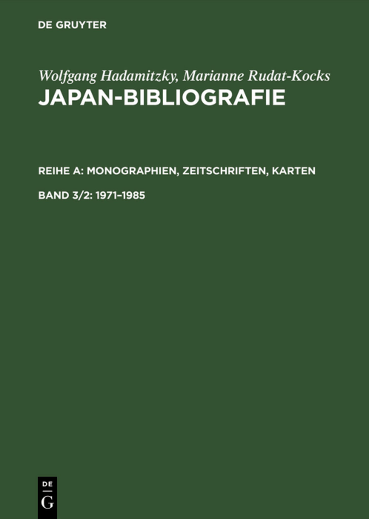 Cover image for 1971–1985 ISBN 9783598221569